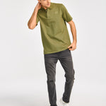 Polera Polo Hombre Logo CAT Oliva Cat