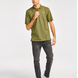 Polera Polo Hombre Logo CAT Oliva Cat