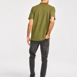 Polera Polo Hombre Logo CAT Oliva Cat