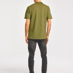 Polera Polo Hombre Logo CAT Oliva Cat