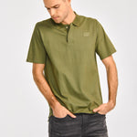 Polera Polo Hombre Logo CAT Oliva Cat