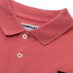 Polera Polo Manga Corta Hombre Logo Café Claro CAT