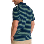 Polera Polo Manga Corta Hombre Logo Rayas Azul CAT