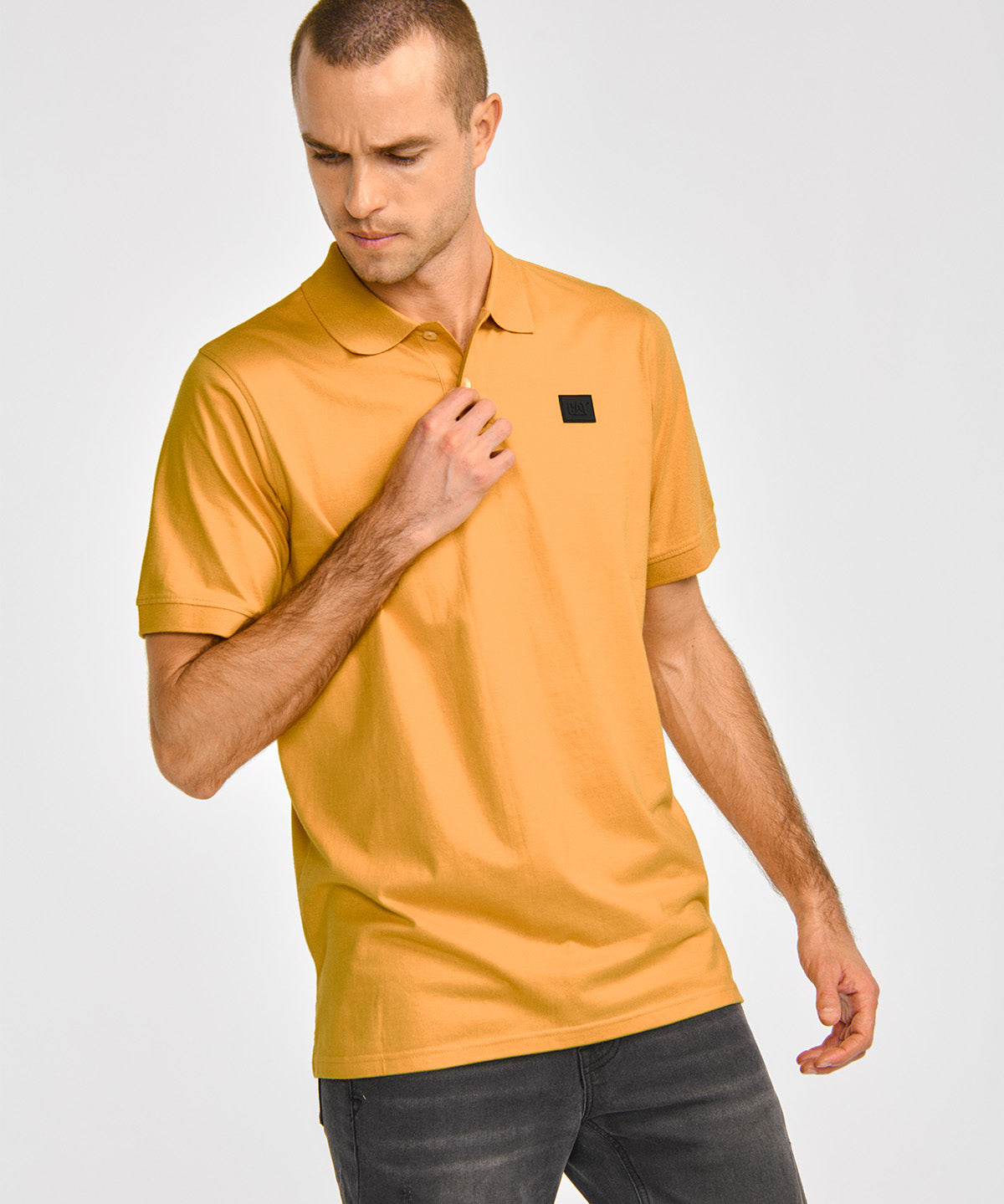 Polera Polo Casual Hombre CAT LOGO JERSEY POLO Amarillo CAT