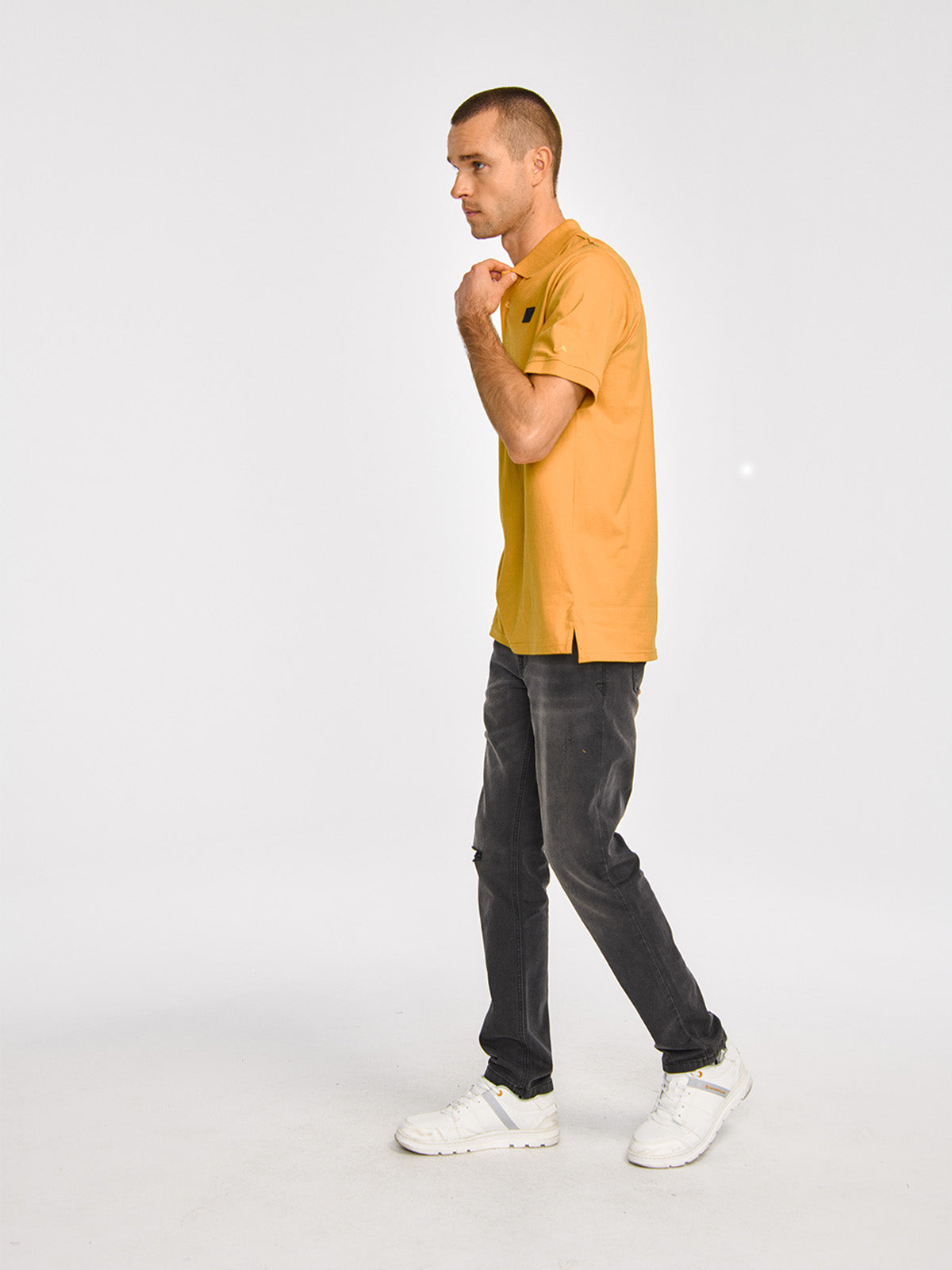Polera Polo Casual Hombre CAT LOGO JERSEY POLO Amarillo CAT