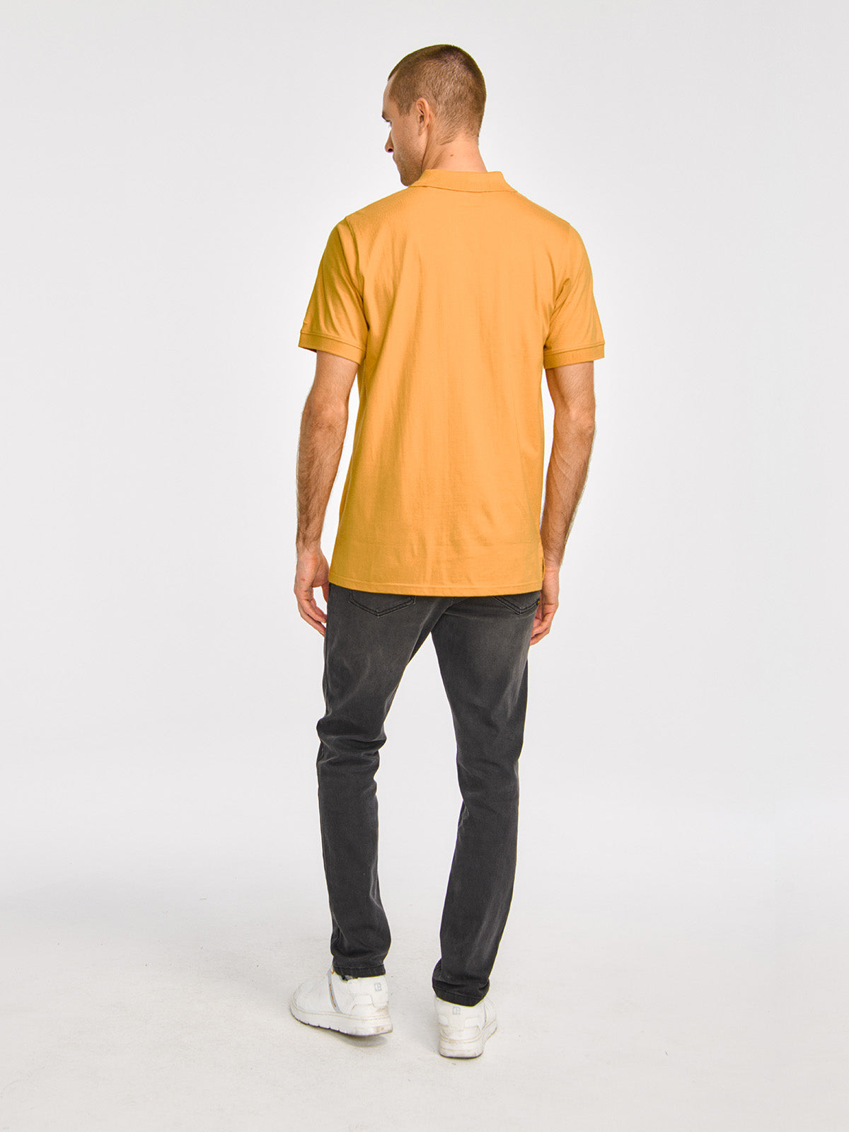Polera Polo Casual Hombre CAT LOGO JERSEY POLO Amarillo CAT