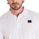 Polera Polo Casual Hombre Cat Logo Jersey Polo Blanco Cat