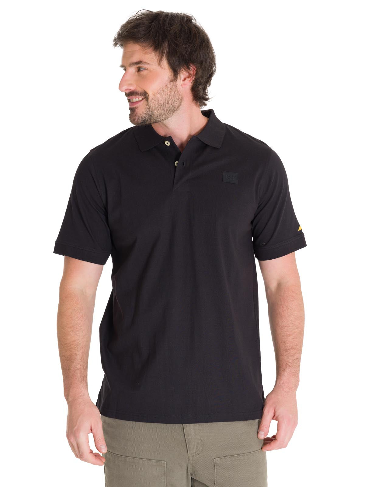 Polera Polo Casual Hombre LOGO JERSEY POLO NEGRO CAT