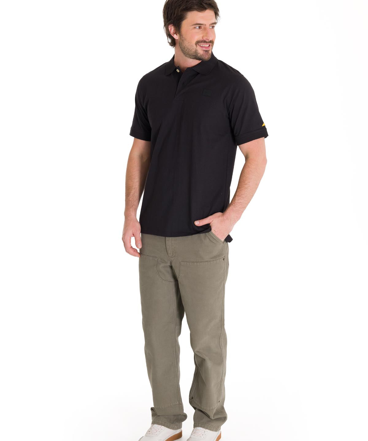 Polera Polo Casual Hombre LOGO JERSEY POLO NEGRO CAT