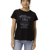 Polera Manga Corta Casual Mujer Caterpillar 1904 Graphic Tee 2 Negro Cat