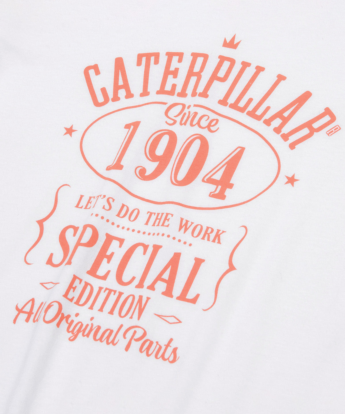 Polera Manga Corta Casual Mujer Caterpillar 1904 Graphic Tee 2 Blanco Cat