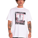 Polera Manga Corta Casual Hombre Photo Real Graphic Tee 2 Blanco Cat