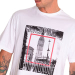 Polera Manga Corta Casual Hombre Photo Real Graphic Tee 2 Blanco Cat