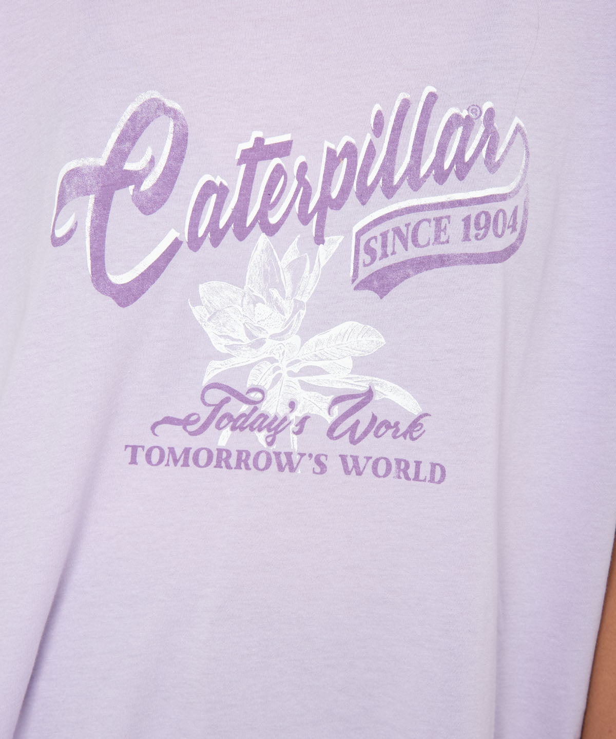 Polera Manga Corta Casual Mujer Oversized Graphic Tee Morado Cat