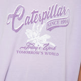 Polera Manga Corta Casual Mujer Oversized Graphic Tee Morado Cat