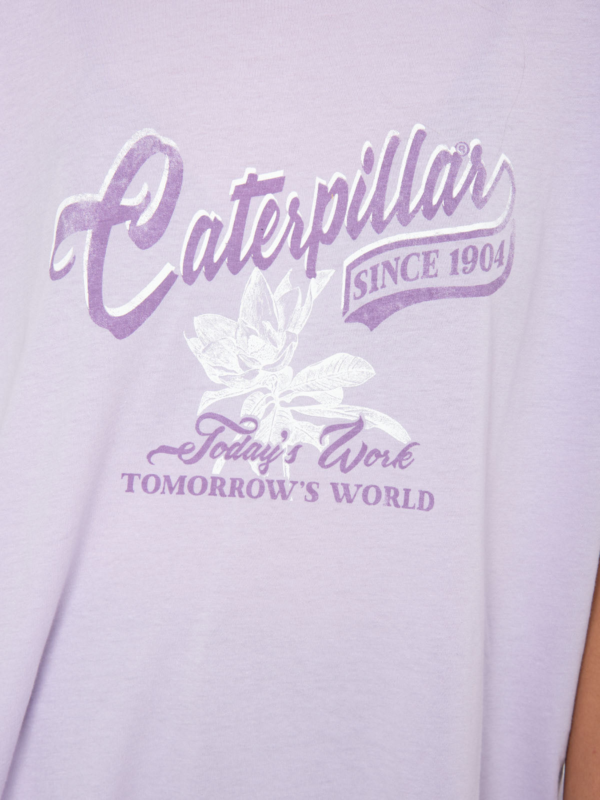 Polera Manga Corta Casual Mujer Oversized Graphic Tee Morado Cat