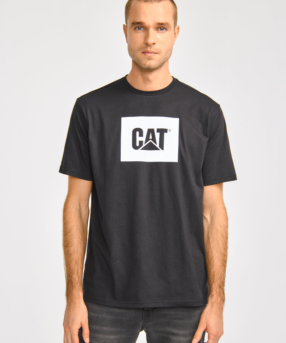 Polera Manga corta Casual Hombre REFLECTIVE CAT LOGO TEE Negro CAT