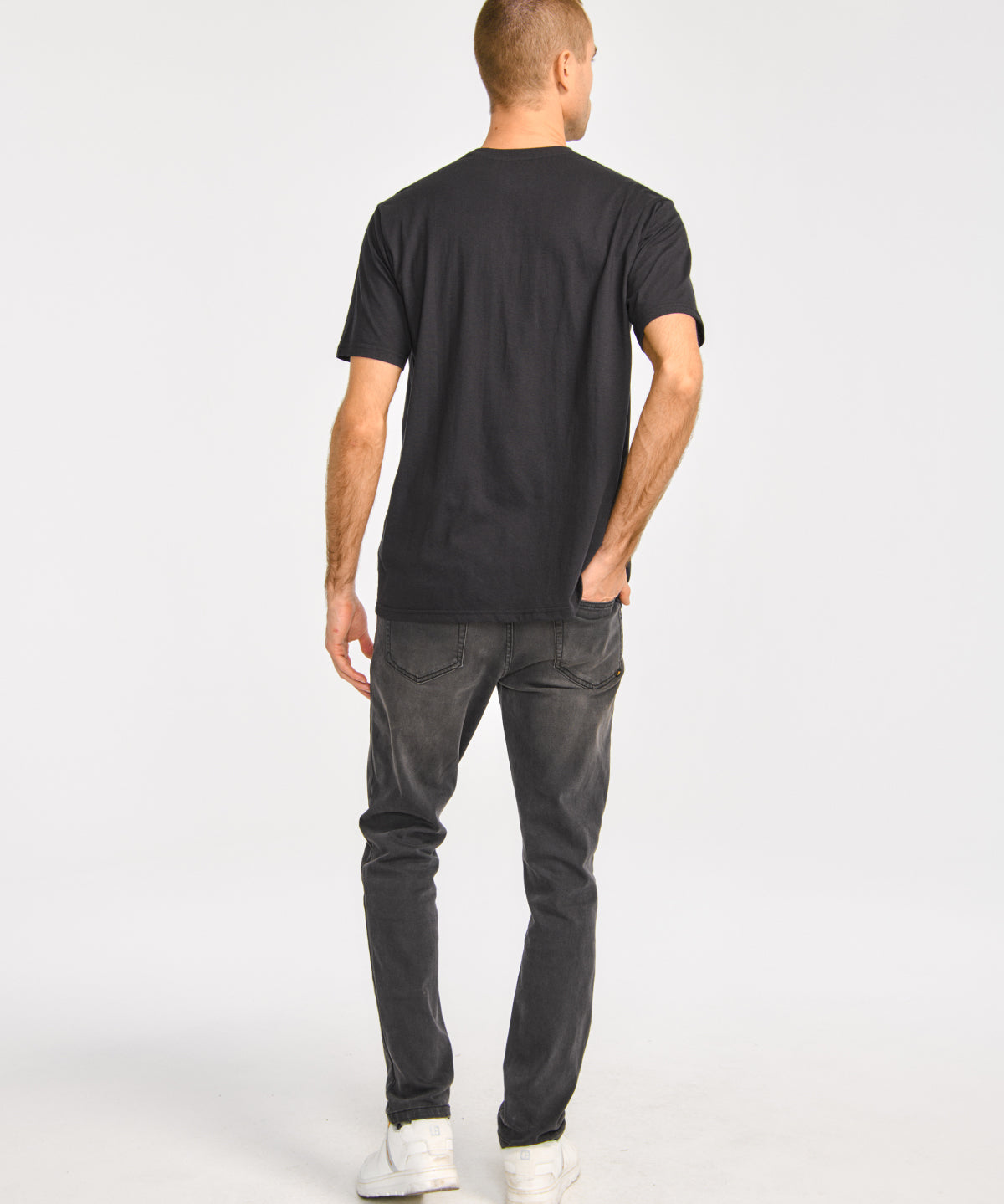 Polera Manga corta Casual Hombre REFLECTIVE CAT LOGO TEE Negro CAT