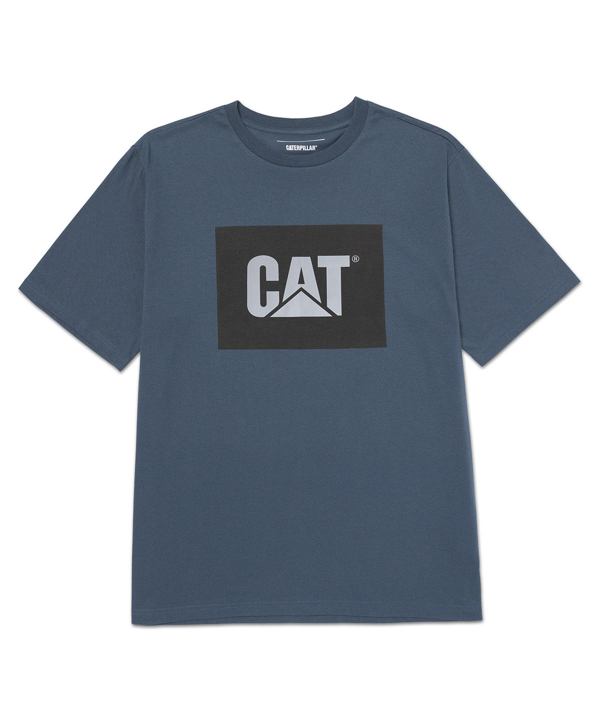Polera Manga Corta Hombre Reflective Cat Logo Azul