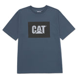 Polera Manga Corta Hombre Reflective Cat Logo Azul