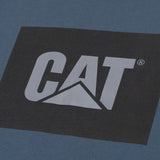 Polera Manga Corta Hombre Reflective Cat Logo Azul