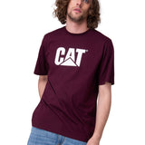 Polera Manga Corta Hombre Cat Logo Tee Morado