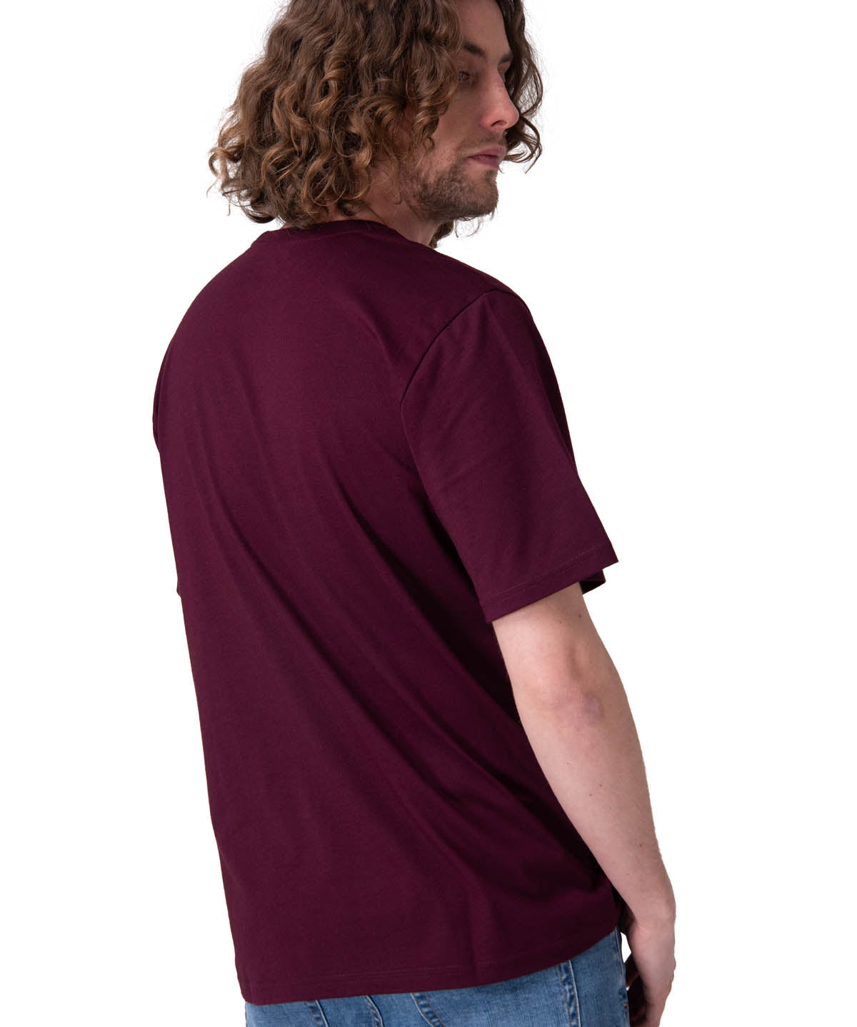 Polera Manga Corta Hombre Cat Logo Tee Morado