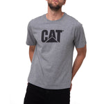 Polera Manga Corta Hombre Logo Gris CAT