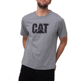 Polera Manga Corta Hombre Logo Gris CAT