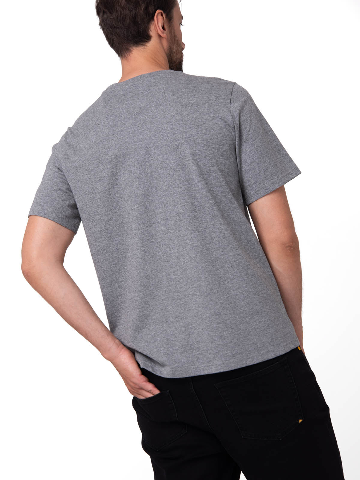 Polera Manga Corta Hombre Logo Gris CAT