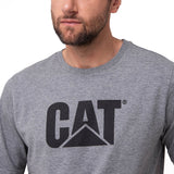 Polera Manga Corta Hombre Logo Gris CAT