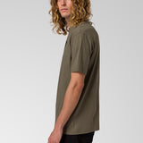 Polera Manga Corta Hombre CAT Básica Cuello Redondo - Negra
