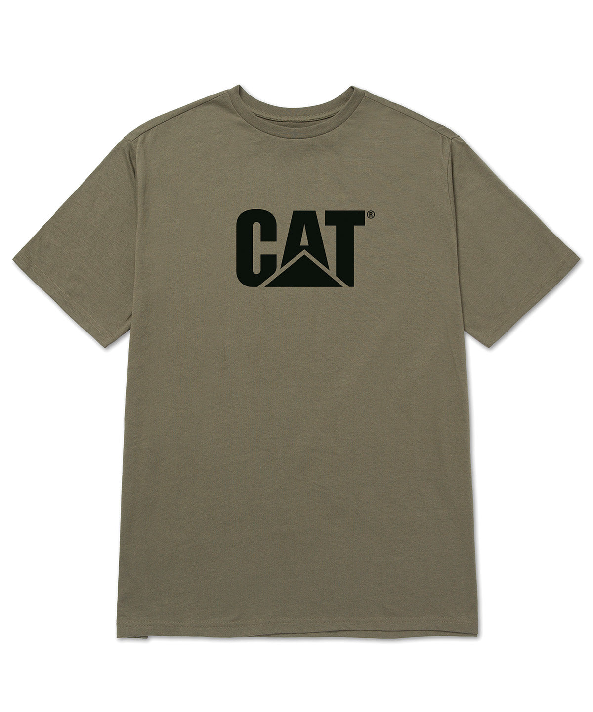 Polera Manga Corta Hombre CAT Básica Cuello Redondo - Negra