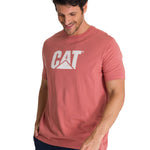 Polera Manga Corta Hombre Logo Terracota CAT