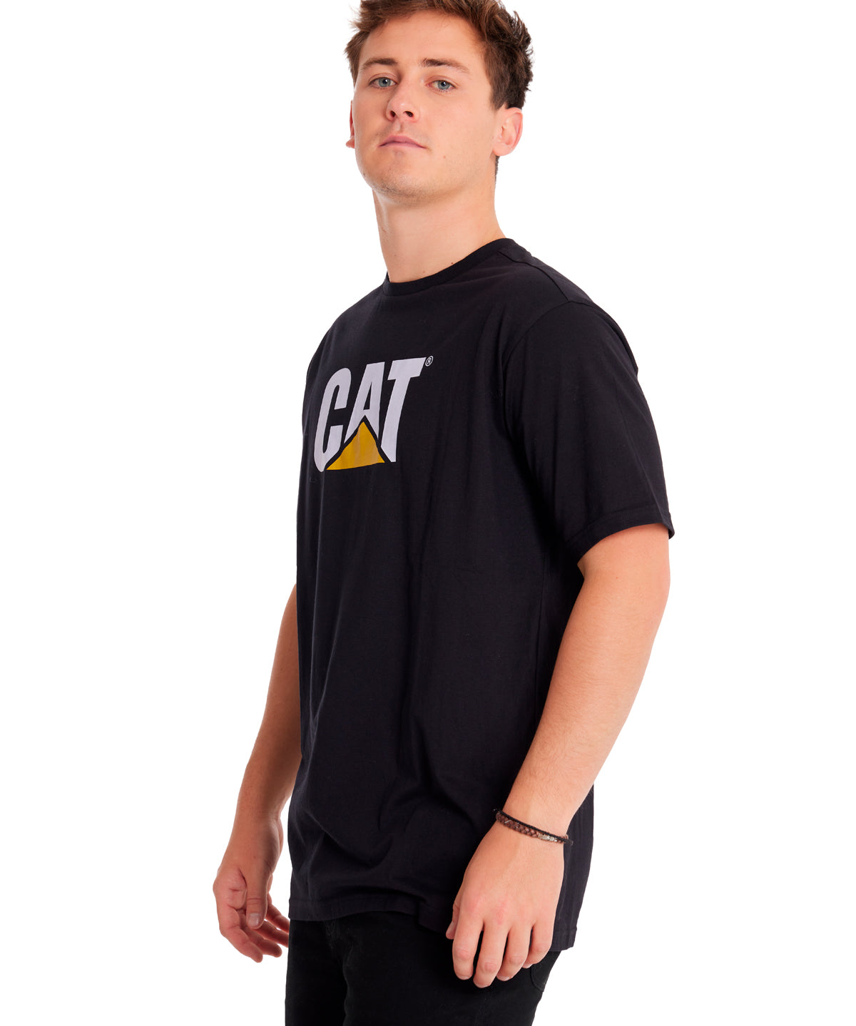 Polera Manga corta Casual Hombre CAT LOGO TEE Negro CAT