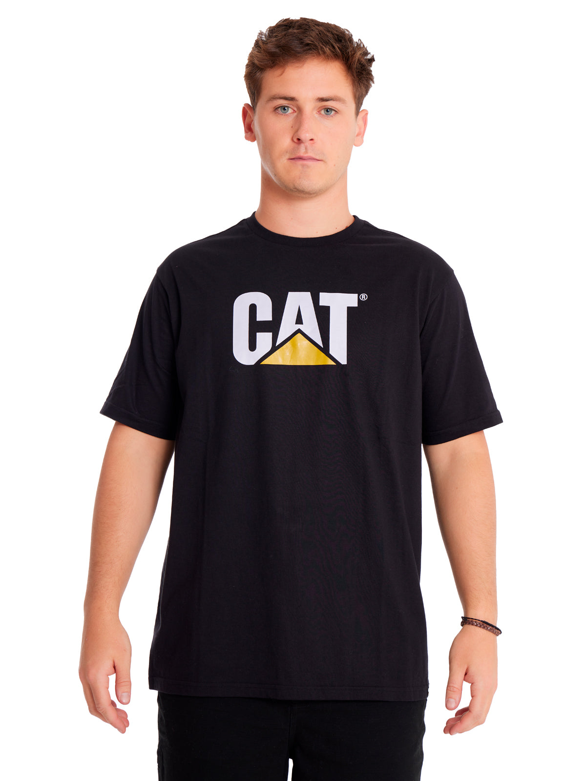 Polera Manga corta Casual Hombre CAT LOGO TEE Negro CAT
