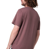 Polera Manga Corta Hombre Cat Logo Tee Café