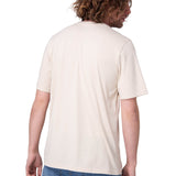Polera Manga Corta Hombre Cat Logo Tee Beige/Crudo