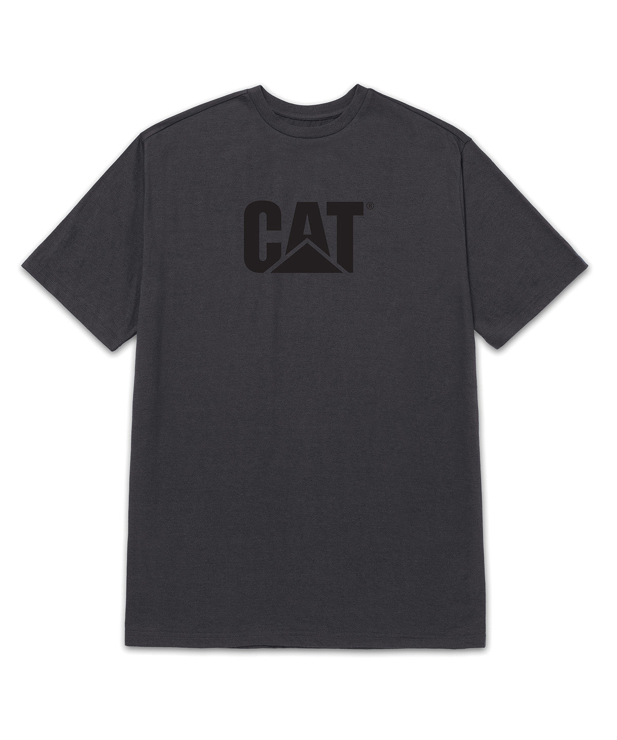 Polera Manga Corta Hombre Logo Negro Washed Black-Black CAT