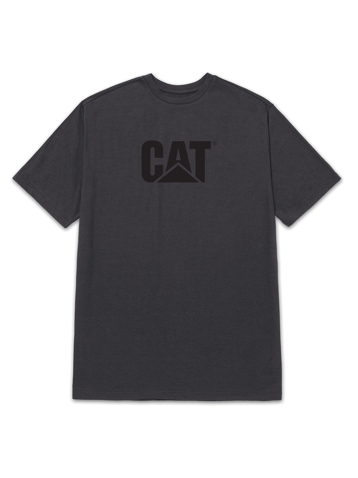 Polera Manga Corta Hombre Logo Negro Washed Black-Black CAT