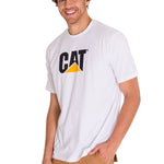 Polera Manga corta Casual Hombre CAT LOGO TEE Blanco CAT