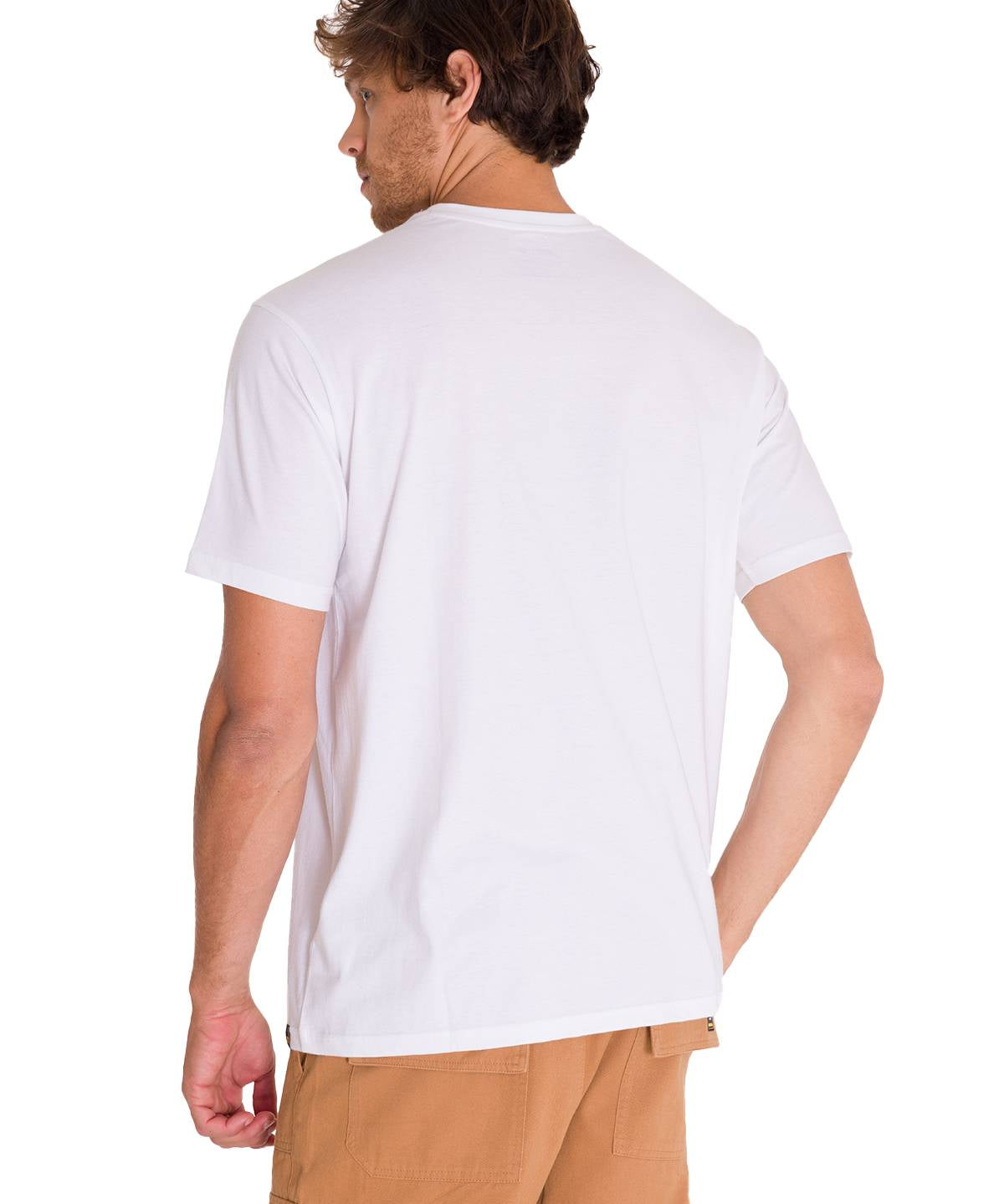 Polera Manga corta Casual Hombre CAT LOGO TEE Blanco CAT