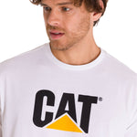 Polera Manga corta Casual Hombre CAT LOGO TEE Blanco CAT
