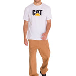 Polera Manga corta Casual Hombre CAT LOGO TEE Blanco CAT