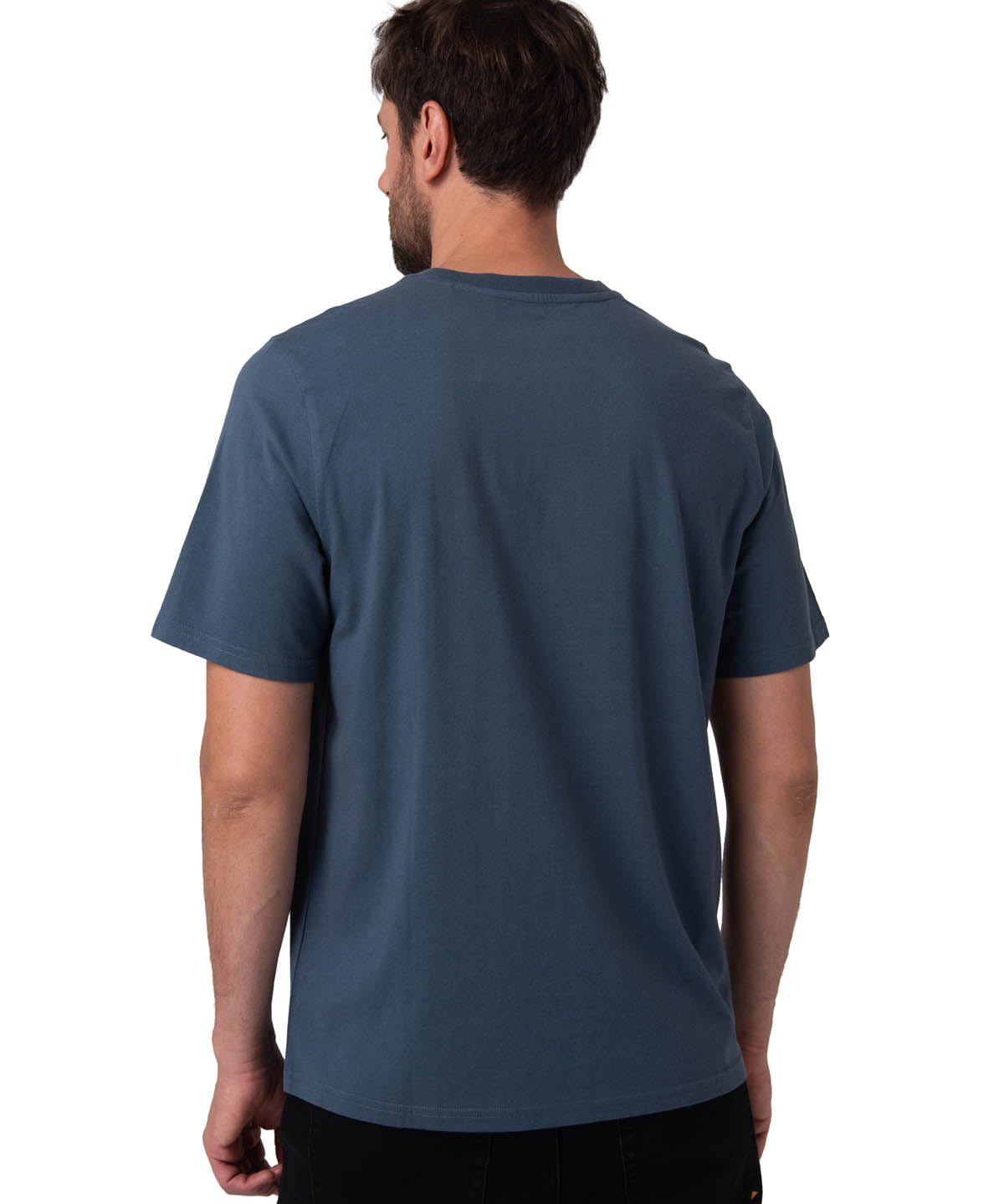 Polera Manga Corta Hombre Logo Azul Oscuro CAT