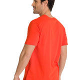 Polera Manga Corta Hombre Logo Roja CAT