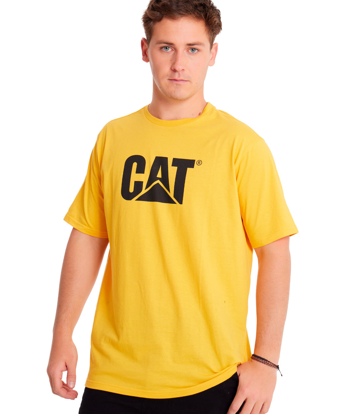 Polera Manga corta Casual Hombre CAT LOGO TEE Amarillo CAT