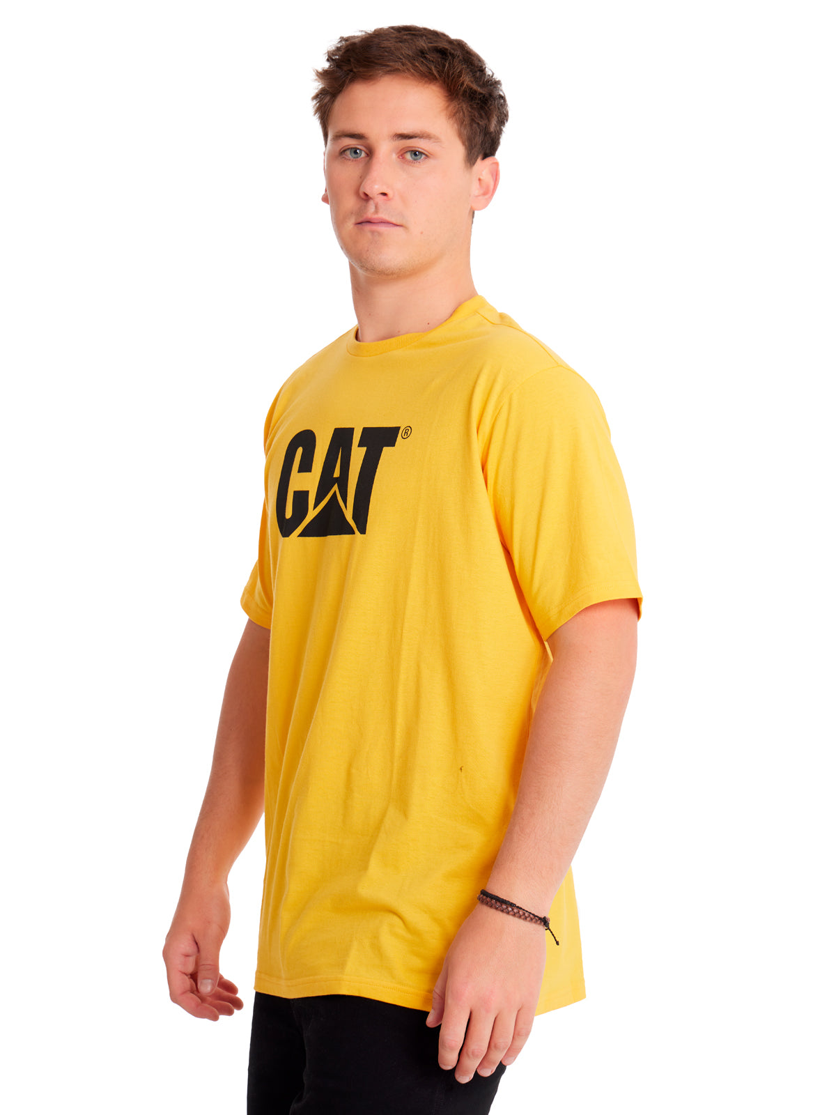 Polera Manga corta Casual Hombre CAT LOGO TEE Amarillo CAT