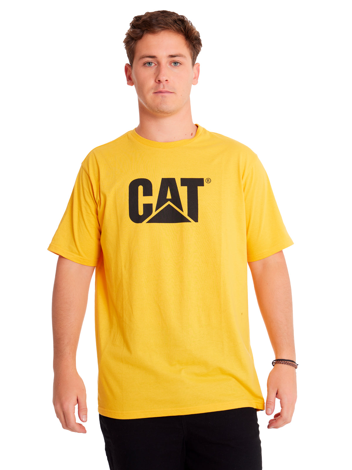 Polera Manga corta Casual Hombre CAT LOGO TEE Amarillo CAT