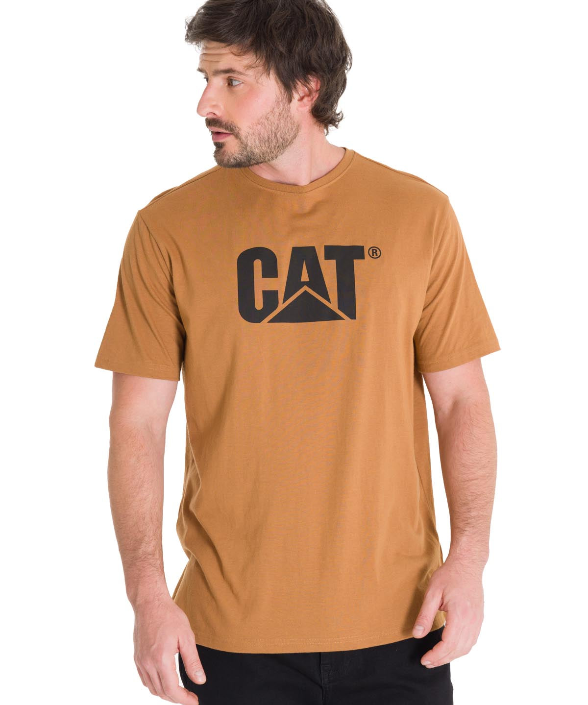 Polera Manga Corta Hombre Logo CAT Café Cat